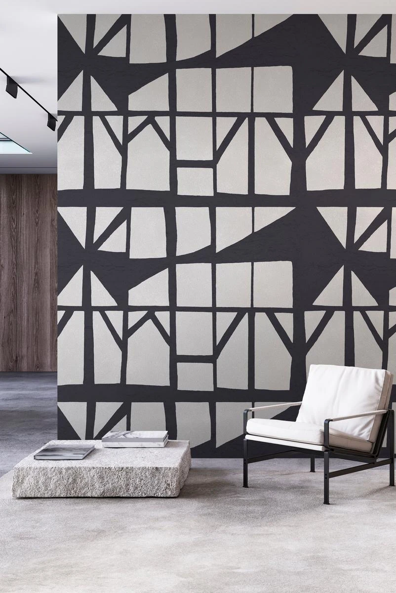 Geo-graphic Wallpaper - Denim